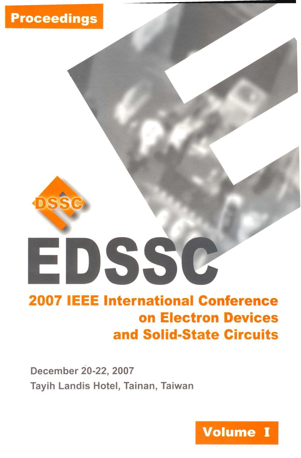 Proceedings 2007 IEEE International Conference on Electron Devices and