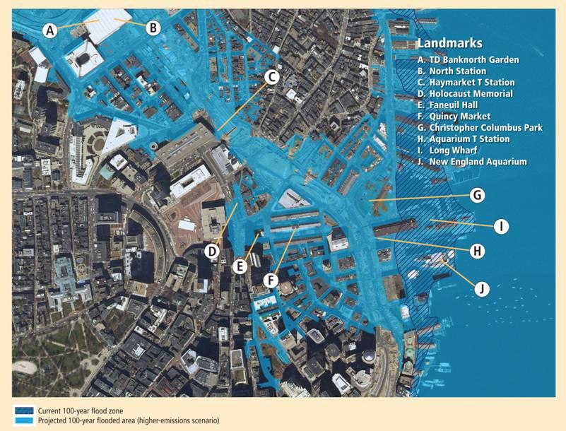 Boston: The 100-Year Coastal Flood in 2100
