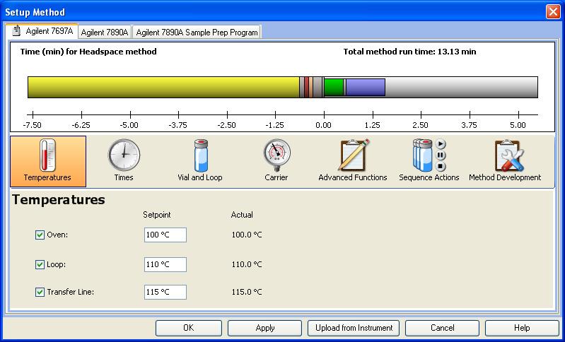 3 Select the Temperatures icon and set the parameters shown in Figure 14.