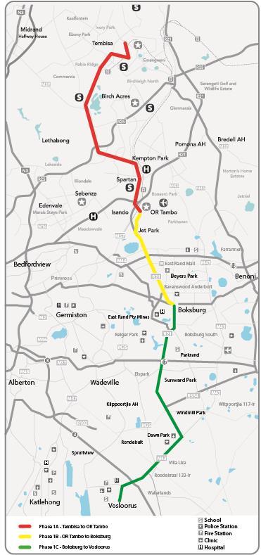 The approved Full Phase 1 will run from Tembisa in