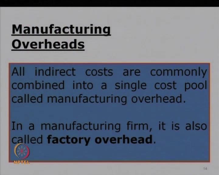 (Refer Slide Time: 35:54) Now, let us go at manufacturing overheads.