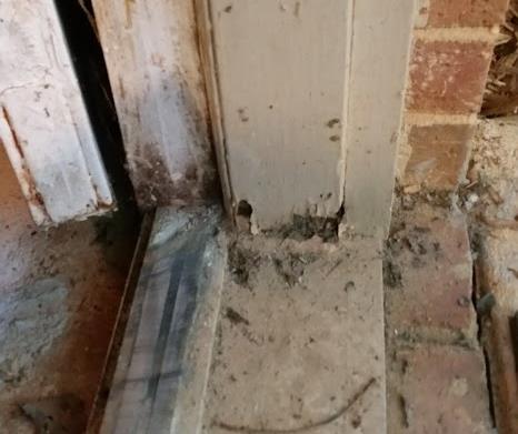 Trim on crawl space door Owners are