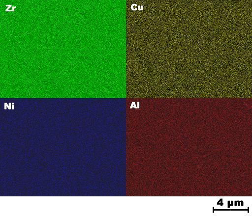 Figure S2 Composition mapping on as-cast specimen S2 by using Energy dispersive x-ray spectroscopy attached on SEM.