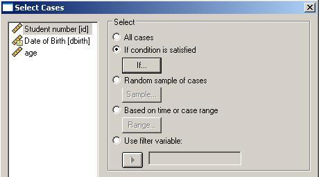 need to select a subgroup from your sample.