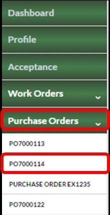 Select Purchase Order Number System will auto-populate the PO Date and Vendor details 3.