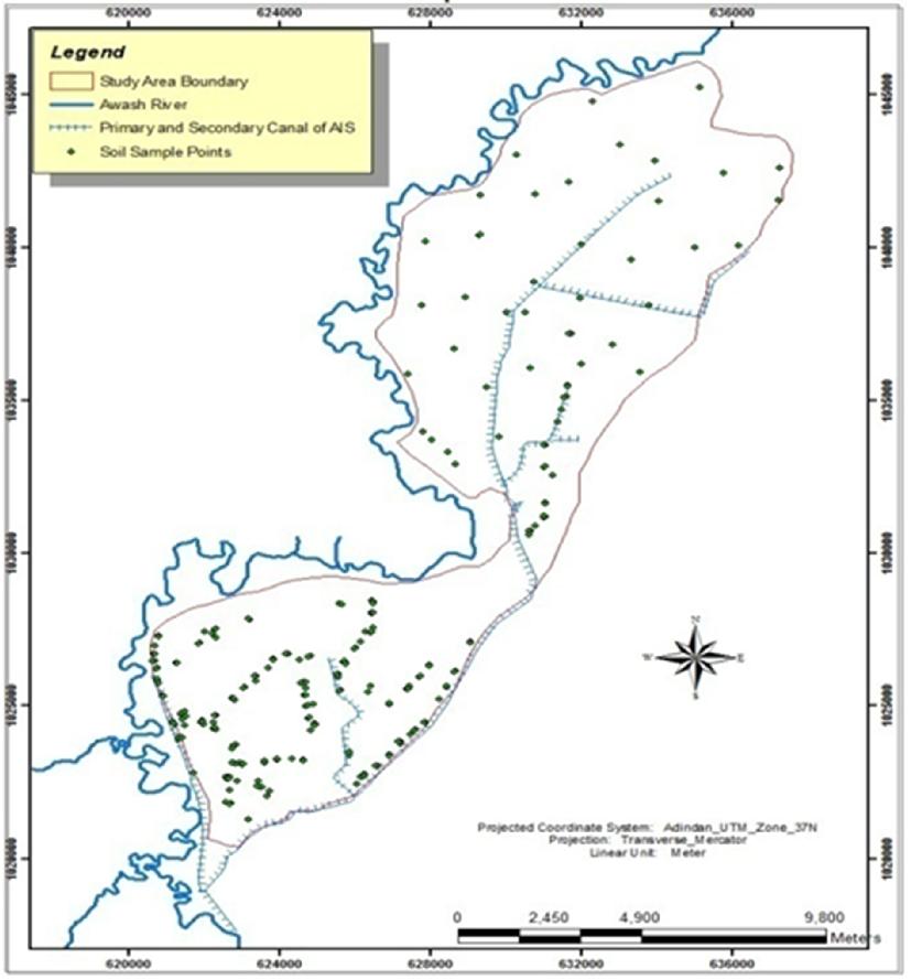 APPRAISAL AND MAPPING OF SOIL SALINITY PROBLEM IN AMIBARA IRRIGATION FARMS, MIDDLE AWASH BASIN, ETHIOPIA Fig. 2.