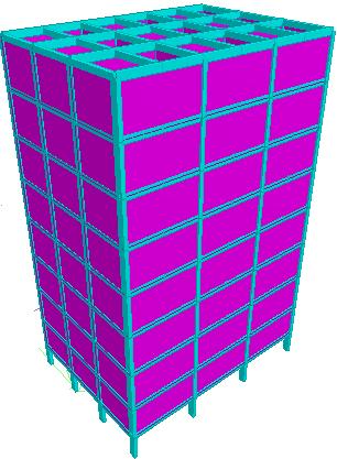 Column size: 300 mm X 600mm Beam size: 600mm X 300mm Office Building ( Commercial ) Zone III Dead load: 25KN/m 2 Live