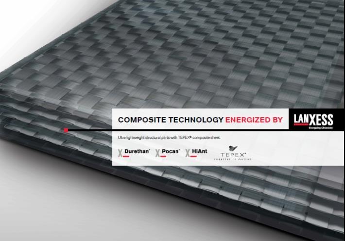 TEPEX composite sheets enable lightweight solutions in the automotive industry Composite sheet Thermoplastic (PA) matrix materials reinforced with woven fabrics Glass, carbon or aramid fibers (also