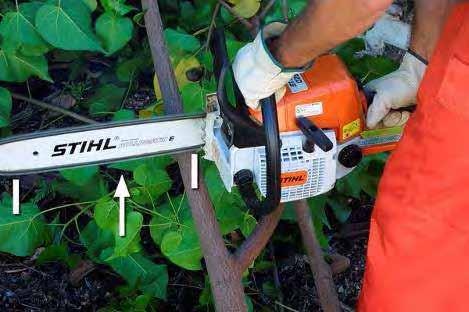 Don t forget to keep both hands on the handles 35% of chain saw injuries affect the