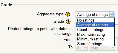 Yu can specify hw Mdle cmbines the ratings yu have submitted t give a grade fr the discussin.