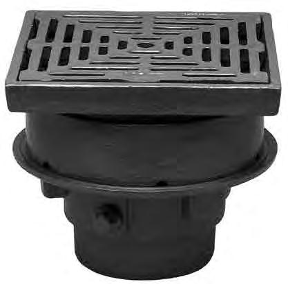 4-1/4" 4-1/4" 3-7/8" 6" 3-1/2" FD-330 Area Drain with 8" x 8" Adjustable Top FC-1 Catalog Number Wt., Lbs. Grate Size Outlet Size Grate List Price FD-332,3,4 22 8" Sq. 2,3,4" ductile iron $365.