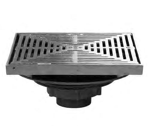 FD-460-F-9-46 Area Drains Area Drain with 12" Square Adjustable Top Catalog Number Wt., Lbs. Grate Size Outlet Size Grate List Price FD-462,3,4,6-F-9-46 216 12-1/2" Sq. 2,3,4,6" ductile iron $3,556.