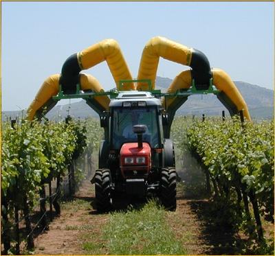 BAD: Farm machinery consumes nonrenewable resources and can contribute to erosion and air pollution.
