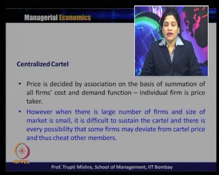 (Refer Slide Time: 12:34) Price is decided by the association or the central agency on the basis of the summation of all firms cost and demand function.