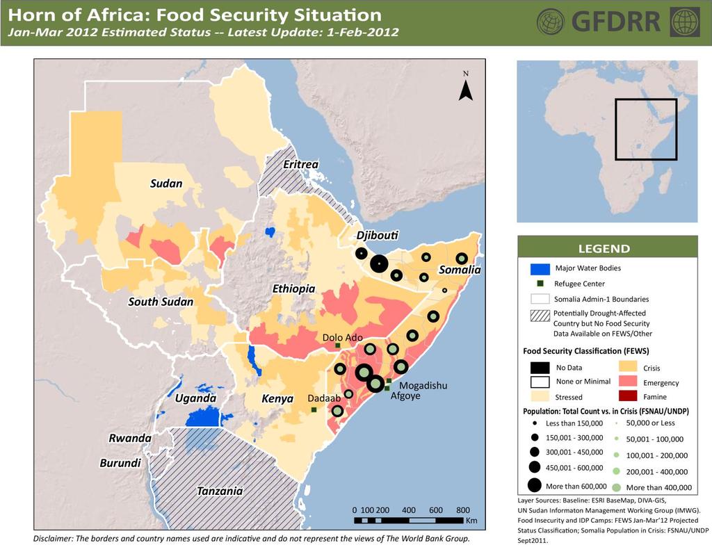 AFTWR DRM/GFDRR Situation Brief # 10 Drought in the Horn of Africa Situation Update (31 January 2011 to 10 February 2012) The total number of food insecure people in the Horn of Africa as a result of
