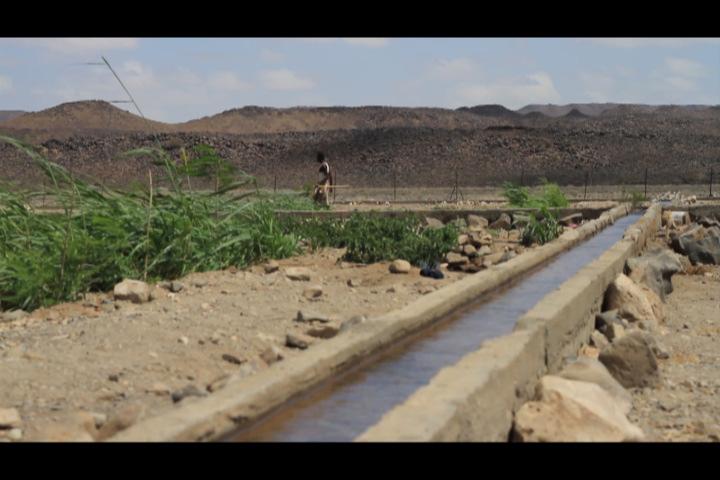 Ali-Sabieh city Photo: robust and long lasting fencing for the agrofarm of Qor-Qalooc (more than 3000 m of this fencing were constructed by the project) Photo: concrete irrigation channel in
