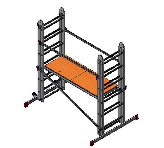 Unfold the ladder frames to the position IMPORTANT It is the operator s duty to inspect the components for damage before each use.