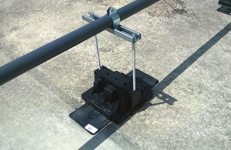 Roof Top Blox are the perfect solution for supporting piping and equipment on flat commercial roofs.