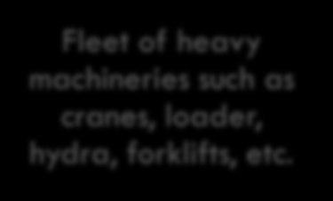 Fleet of heavy machineries