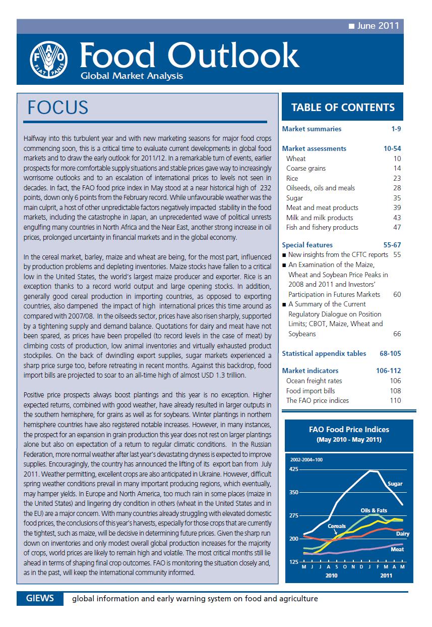 More in May Food Outlook And in: