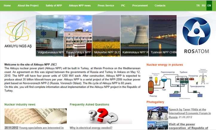 Project information Webiste in Turkish,