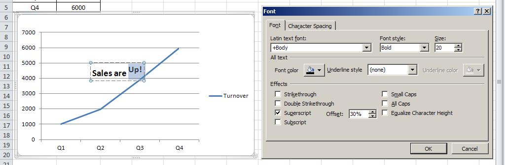 1 Formatting a Title To change the font, color, border, background, or alignment of a title, you can right-click it and choose Format Chart Title to access the Format Chart Title dialog box, The idea