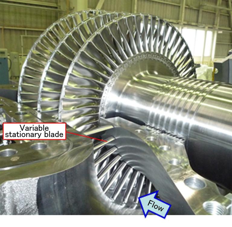 110 largest power output of the existing motor is 4 MW, an air turbine was installed directly on the downstream side of the compressor in order to cover the insufficient power amount of 5 MW and