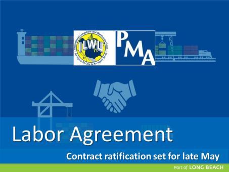 Another big breakthrough was the tentative agreement between the terminal operators and longshoremen.