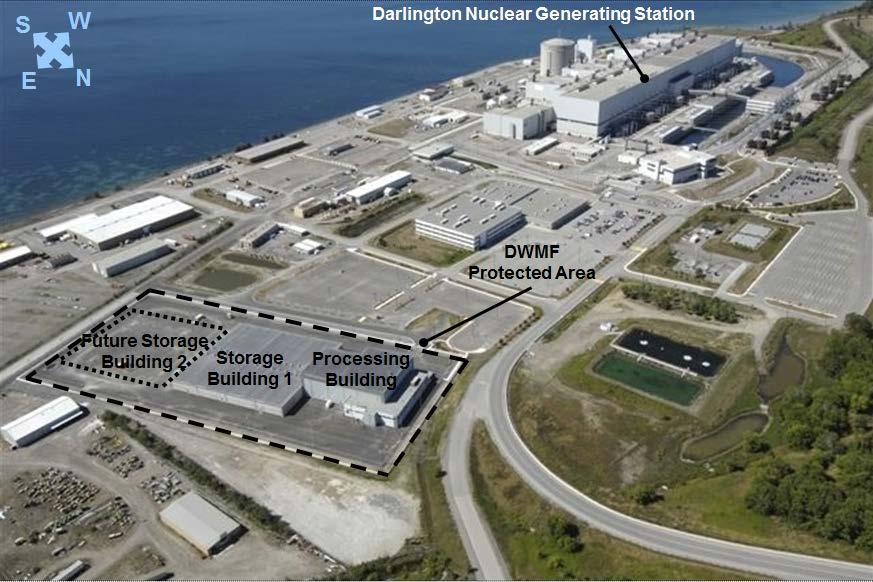 1.3 Overview of OPG s WMFs 1.3.1 Darlington WMF The Darlington WMF is located at the site of the Darlington NGS which is located on the north shore of Lake Ontario, in the Municipality of Clarington.