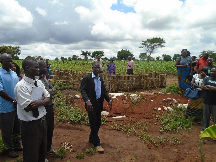 GVH Kanyumbu describing some of the technologies to participants Road water harvesting also known as road run-off harvesting was highly praised in his speech.