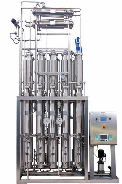 Pharmastill multi effect Stills The Pharmastill multiple effect Stills produce distilled water for injectable use which meets the latest requirements of the International Pharmacopeias including USP,