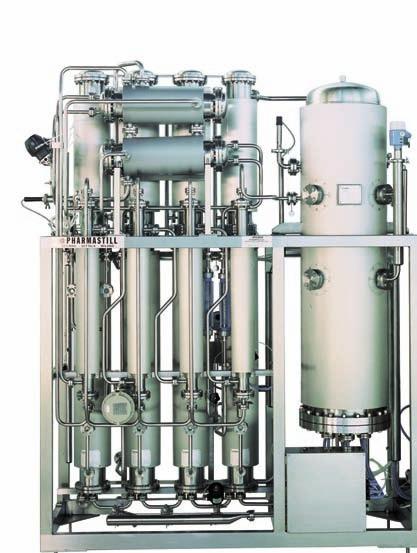 Operating principle The Pharmastill HPS is based on the Thin Falling Film and Multi-stage principles ingeniously combined.