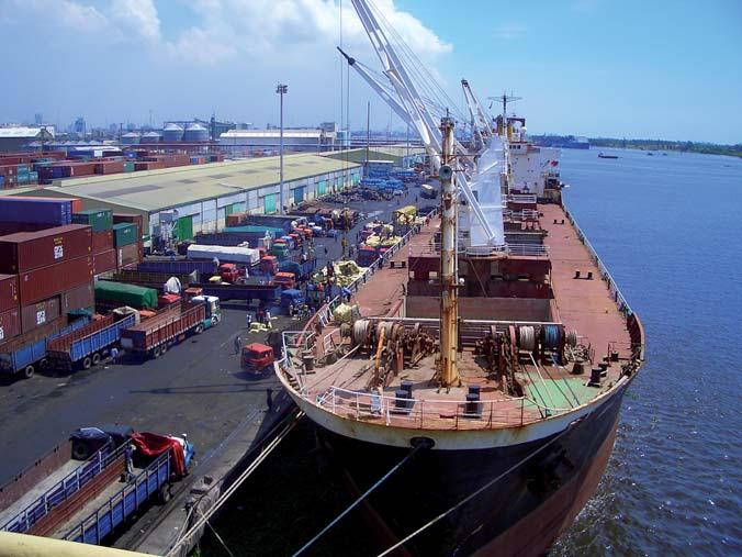 Lagos TCI Access Specification Map reference number and Description Length (m) Draught (m) 1 TCIP 1, 1a - Bulk cargo (Joseph Dam) 180 10 2 TCIP 2 - Containers & Roro (Joseph Dam) 180 10 2 TCIP 3 -