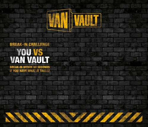 17 Van Vault Brand Guidelines DISTRESSING ARTWORK To reflect the Van Vault characteristics of being a tough, rugged, no-nonsense brand, Van Vault uses particular imagery and backgrounds, such as