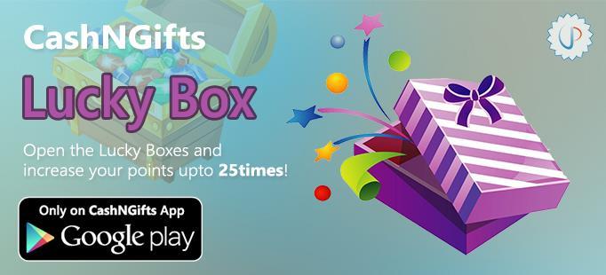 Lucky Boxes Users can open these lucky boxes by using CashNGifts points (Cost: 20 points to