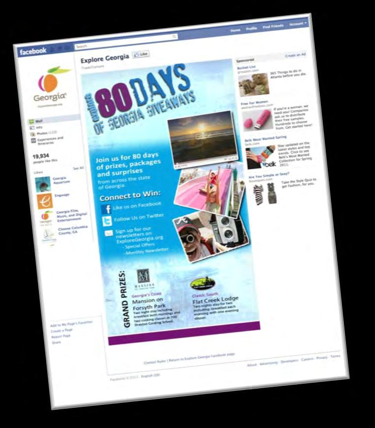 80 Days of Georgia Giveaways Launch Date: May 2, 2011 End Date: August