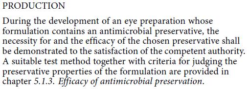 Efficacy of antimicrobial preservation (5.1.