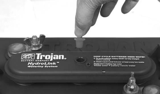 HydroLink Installation If Pre-Installed on Your Trojan Batteries If you purchased your Trojan batteries pre-installed with HydroLink vents, then you have one simple step below: STEP 1 Install Snake