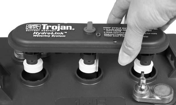 HydroLink Installation (continued) Installing a HydroLink Watering System on Your Trojan Batteries IMPORTANT: Make sure to following instructions on Page 4 before