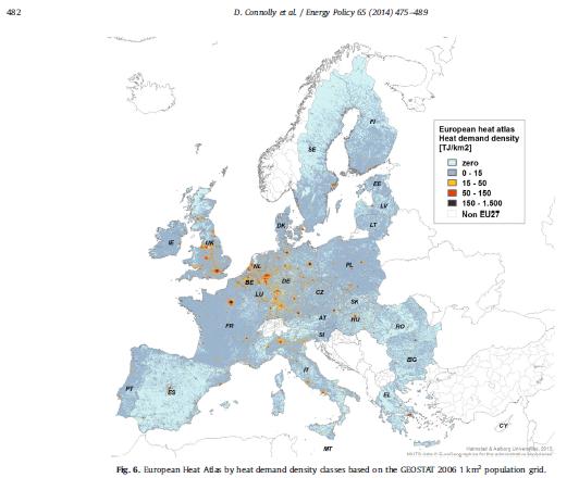 The European heat density map 21 Examples of heat