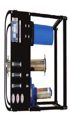 Reverse Osmosis Standard Features Large capacity 5 Micron Pre-Filter Corrosion resistant powder coated frame Liquid filled Inlet, Outlet, Operating sytem gauges Low pressure pump protection switch