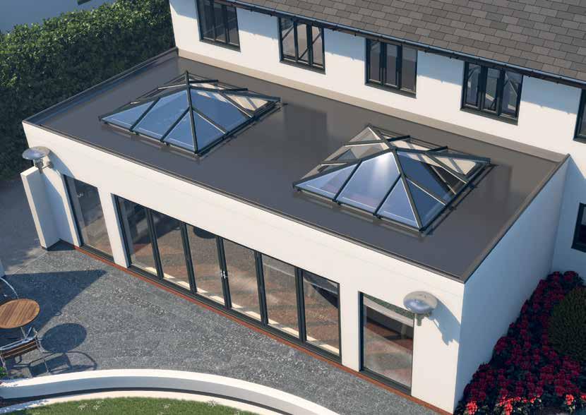 Three-bar gable The extra strength and rigidity of our 3-bar Skypod option not only allows you to install even longer, even wider vaulted rooflights into your customers homes.