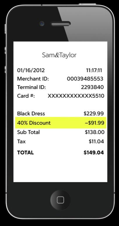 payment cards or mobile wallet Automatic redemption at the point-of-sale