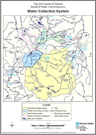 Where Our Water Comes From Water comes from 7 watersheds, 15 counties Major: South Platte Blue River