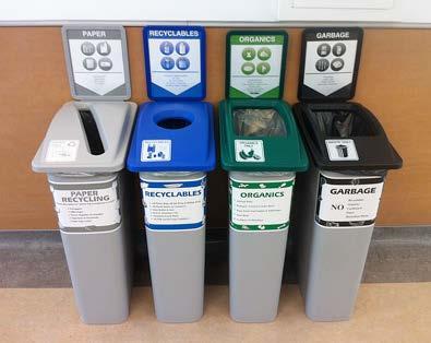 Waste Management The Office of Sustainability created an Indoor/Outdoor Waste Bin Standard that is updated regularly, with the aim of increasing diversion and reducing contamination.