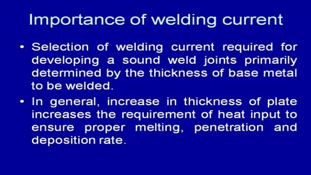 (Refer Slide Time: 44:59) So now after the OCV or select setting the current or the character kind of the open circuit voltage, we need to select that current the proper welding current value.