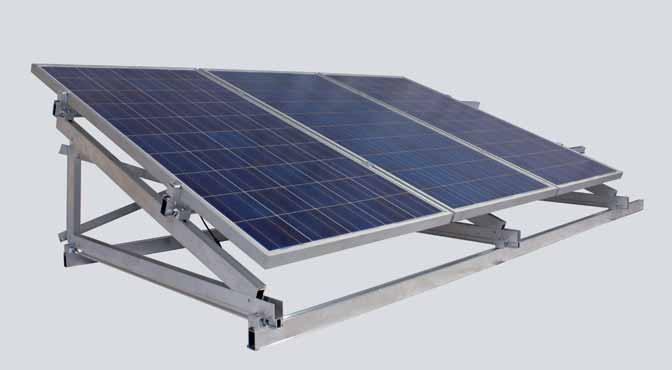 TriSole for installing framed PV-modules on corrugated and trapezoidal sheet roofs Alternative system