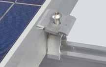 rails or heavy duty panels or attached to the corrugated or trapezoidal sheet roofs using hanger bolts.