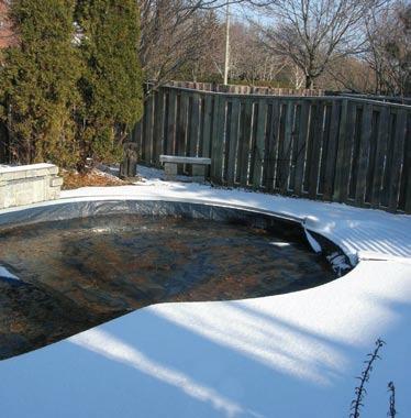 TRADITIONAL WINTER COVERS Woven Covers: Strong and Durable Light weight Easy to install Protects pool liner from harmful UV rays over winter months Prevents dirt and debris from