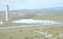Plataforma Solar de Almería Test Facilities, located in Spain. In the foreground, the Direct Steam Generation parabolic trough installation concentrates solar radiation to produce over 300kWth.